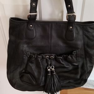 Ann Taylor Loft Black Leather Bag